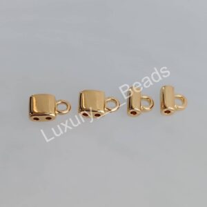Концевик Tila одинарный широкий (золото 24K)